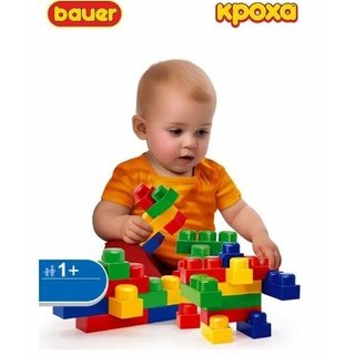 Конструктор Bauer с большими кубиками КРОХА 1+ (800 деталей)