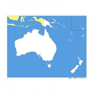 Контурная карта Океании (без названий)