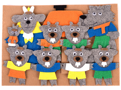 Волк и семеро козлят с игровым полем